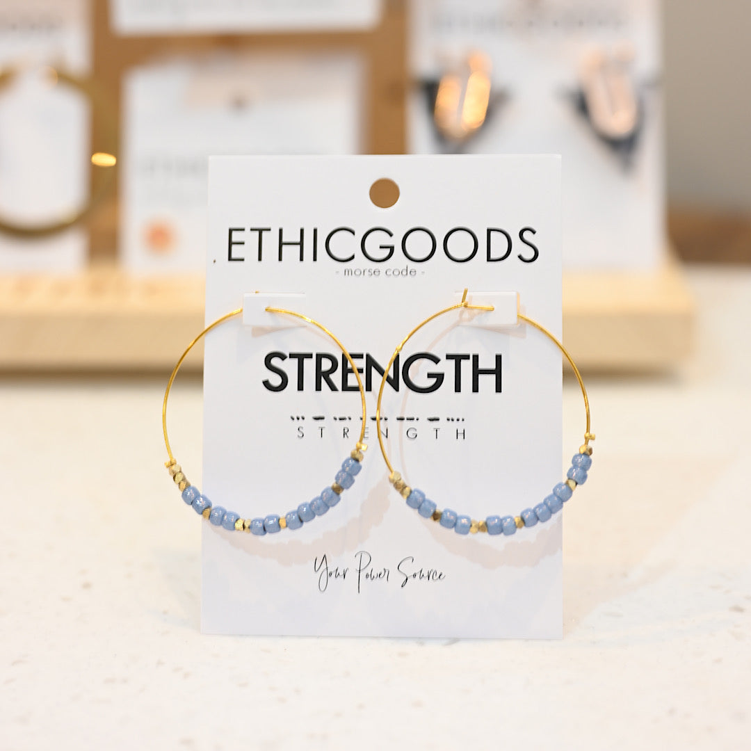 Morse Code Earrings | STRENGTH