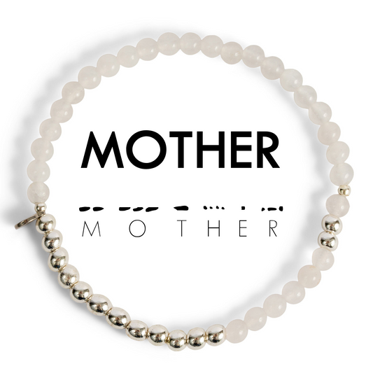 Silver Morse Code Bracelet | MOTHER