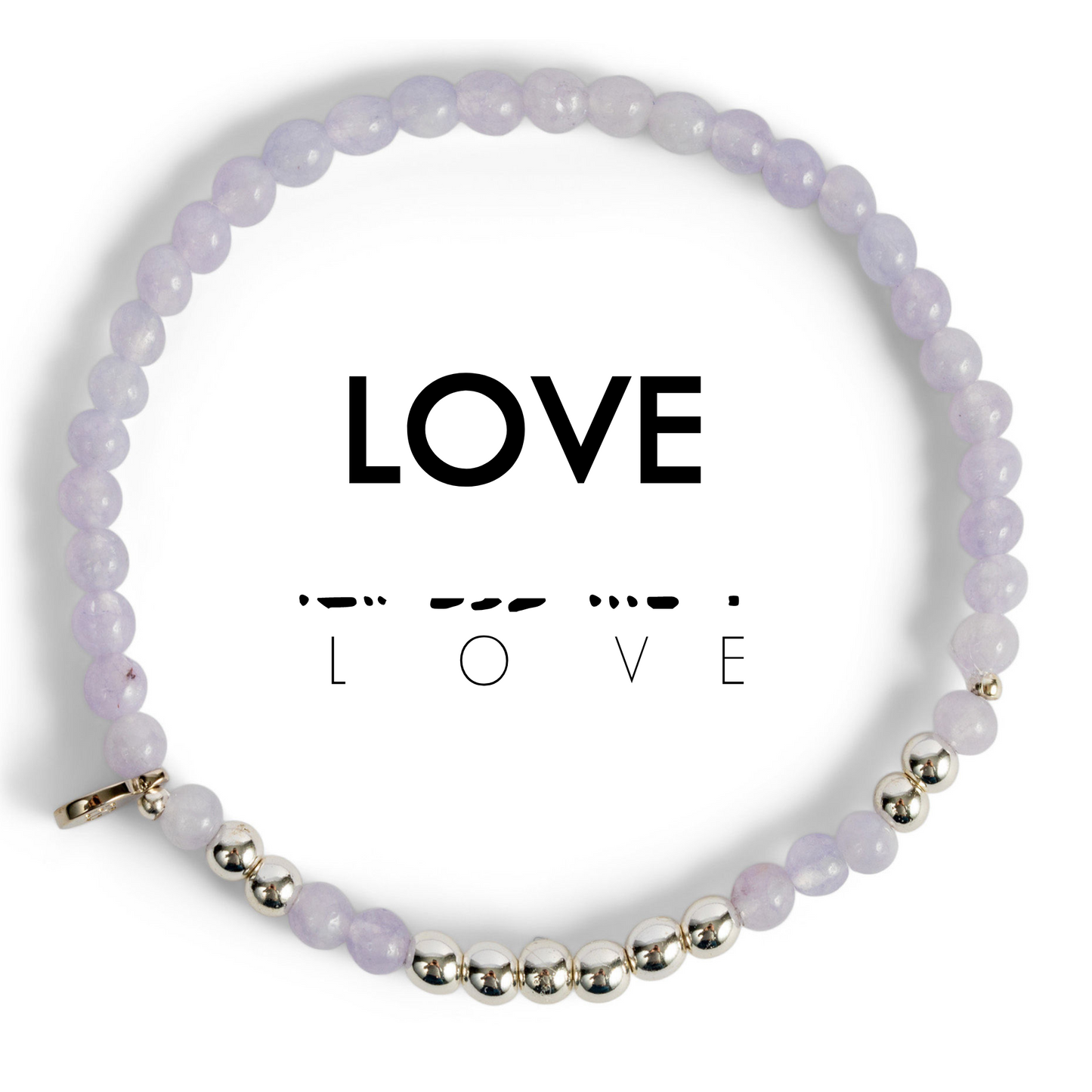 Silver Morse Code Bracelet | LOVE