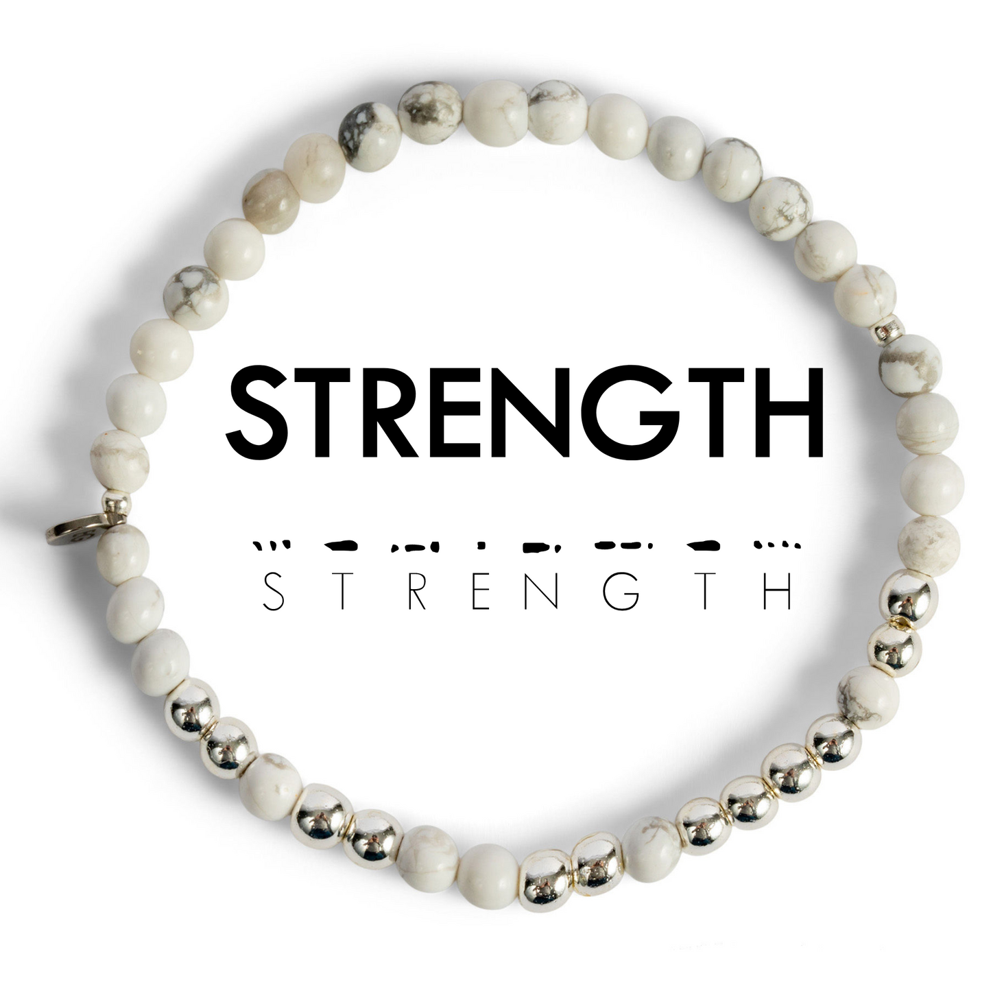 Silver Morse Code Bracelet | STRENGTH
