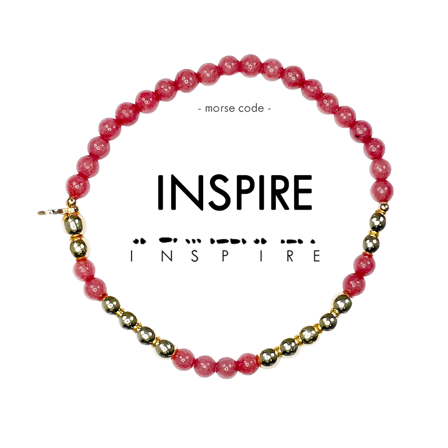 Gold Morse Code Bracelet | INSPIRE