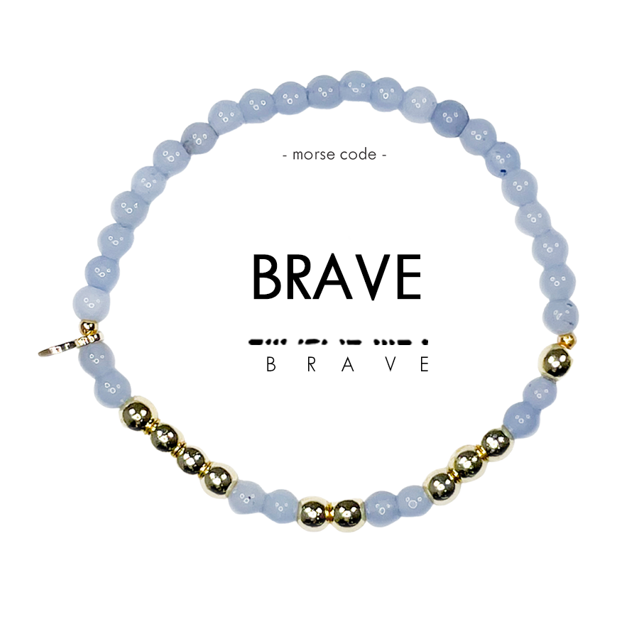 Gold Morse Code Bracelet | BRAVE