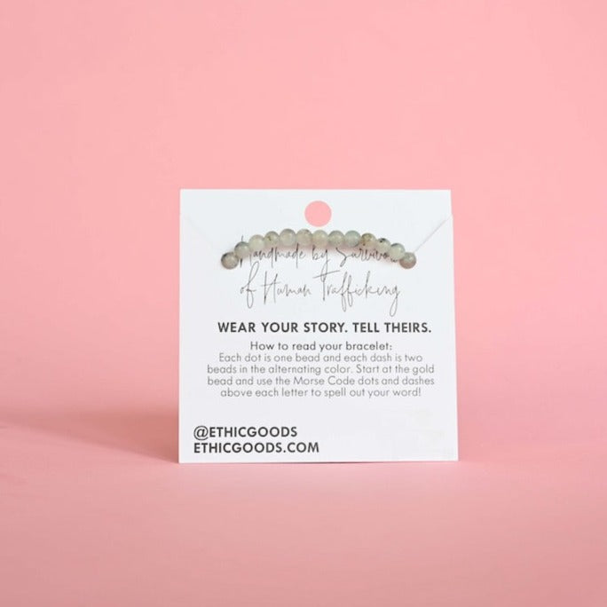 Gold Morse Code Bracelet | BRAVE