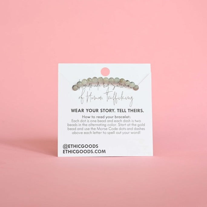 Silver Morse Code Bracelet | BRAVE