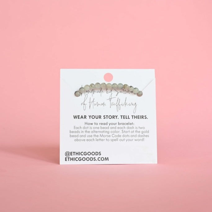 Gold Morse Code Bracelet | EMPOWER