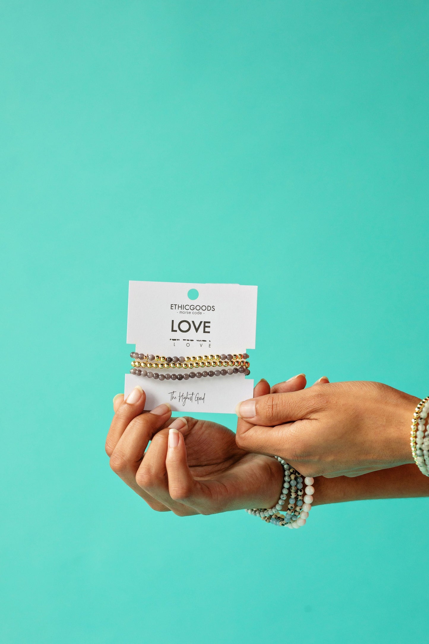 LOVE Morse Code Stacking Bracelet Set