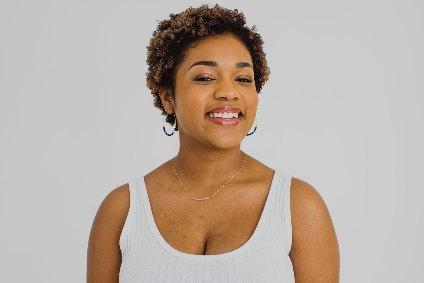 Morse Code Dainty Stone Necklace // Sister