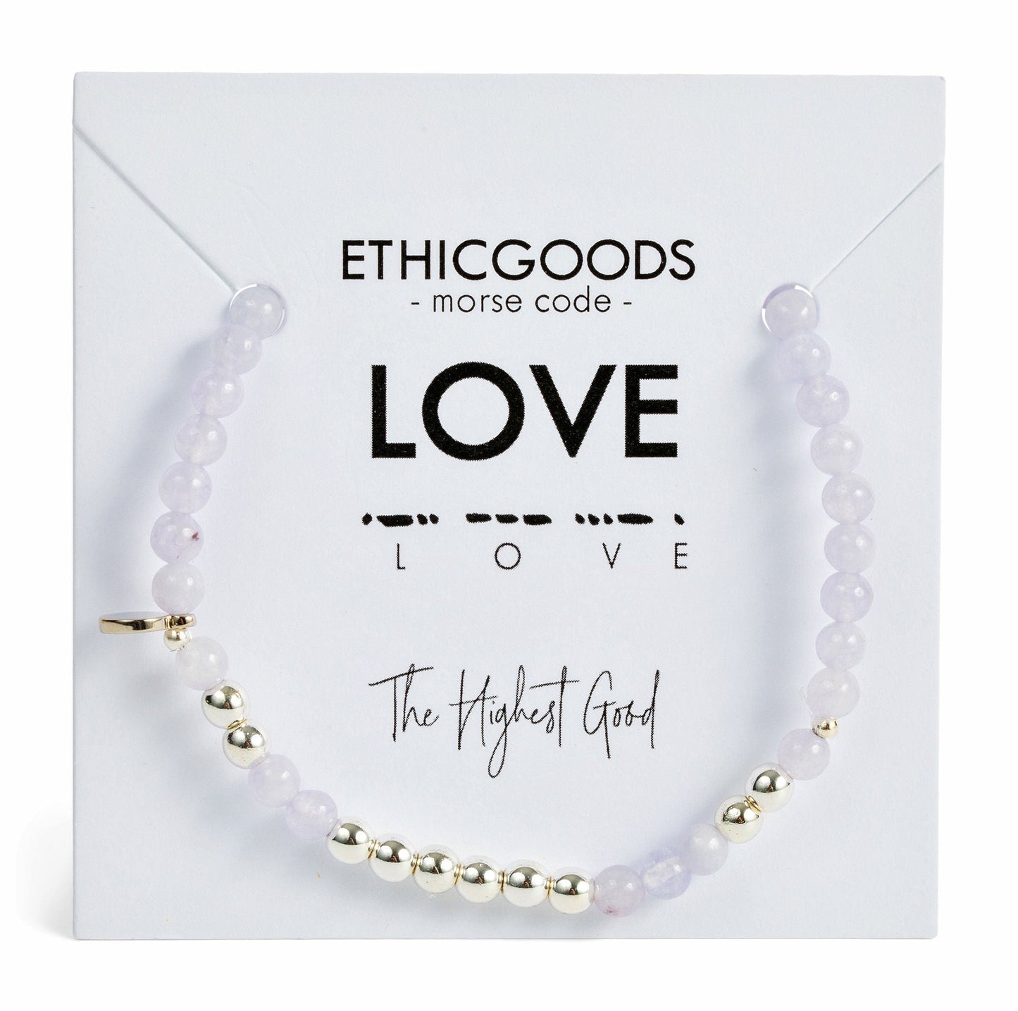 Silver Morse Code Bracelet | LOVE