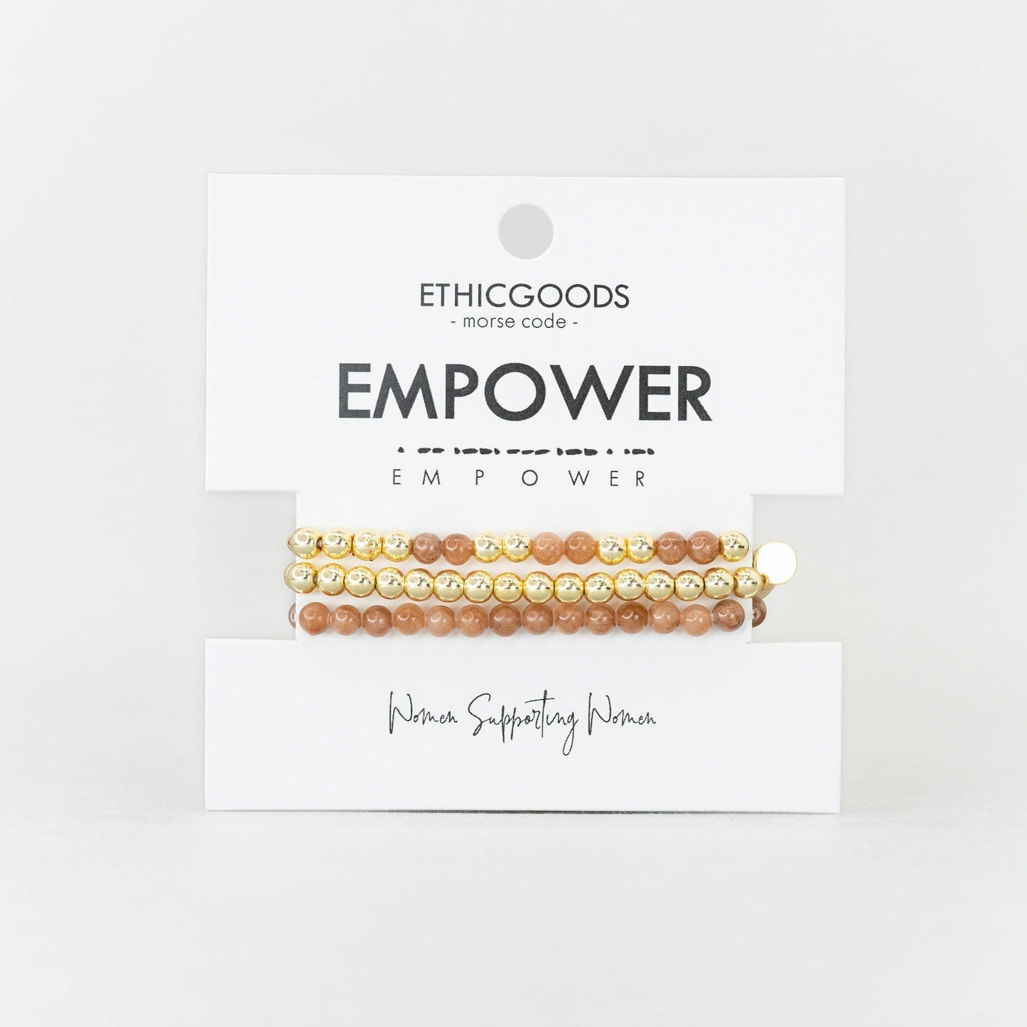 EMPOWER Morse Code Stacking Bracelet Set