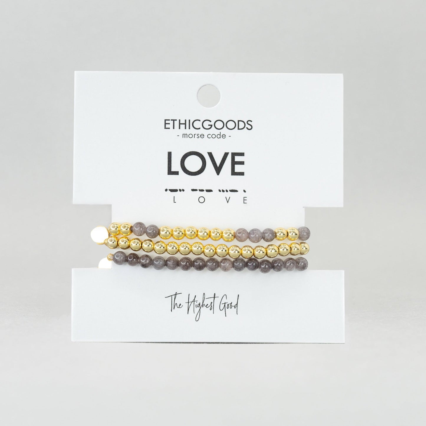 LOVE Morse Code Stacking Bracelet Set