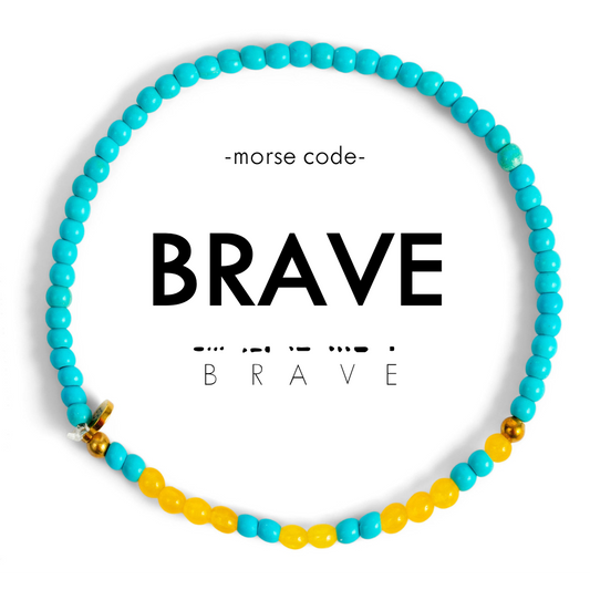 3mm Morse Code Bracelet | BRAVE