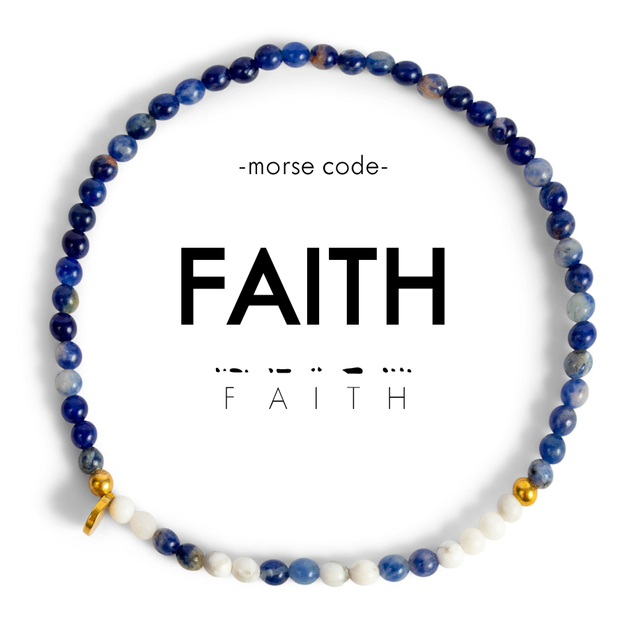 3mm Morse Code Bracelet | FAITH