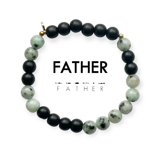 8mm Morse Code Bracelet Men's Extended Size | FATHER