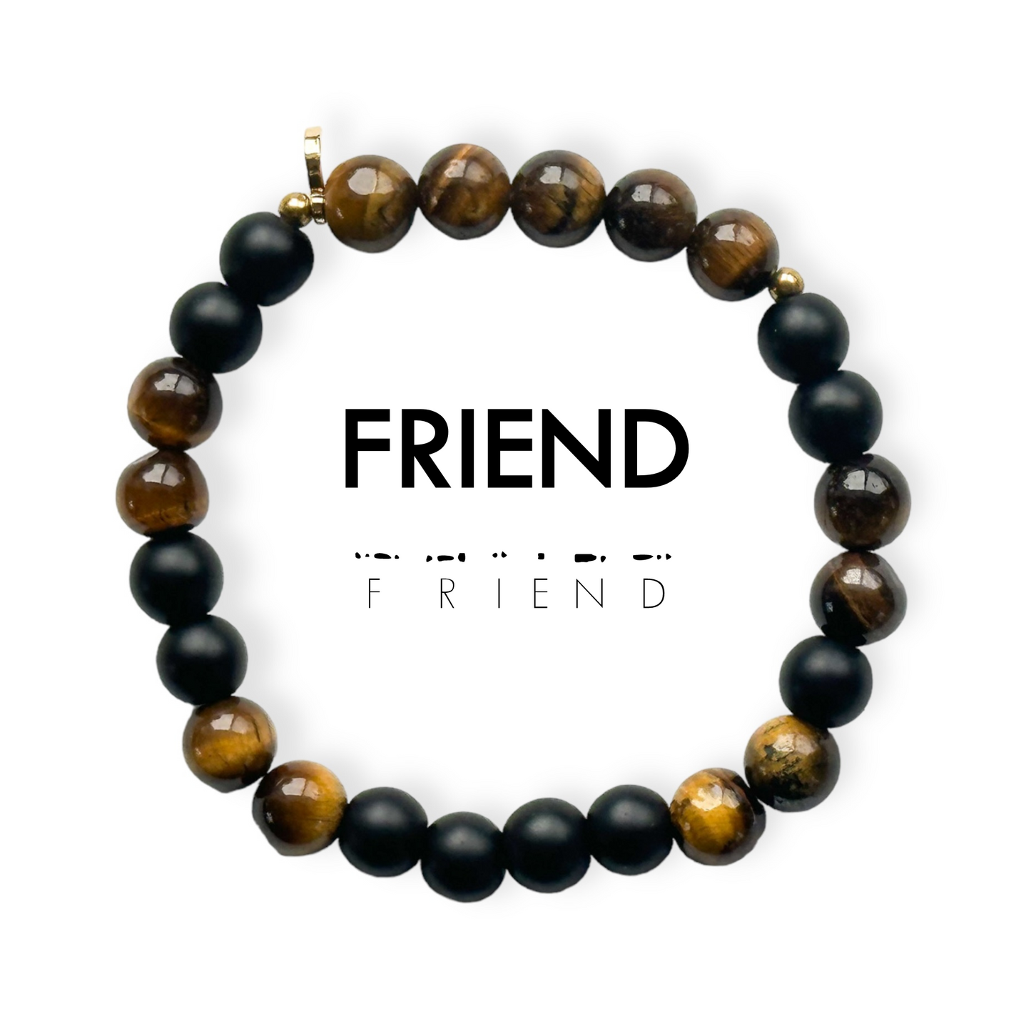 8mm Morse Code Bracelet Men's Extended Size | FRIEND