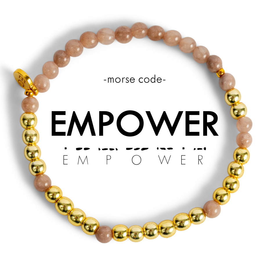 EMPOWER Morse Code Stacking Bracelet Set