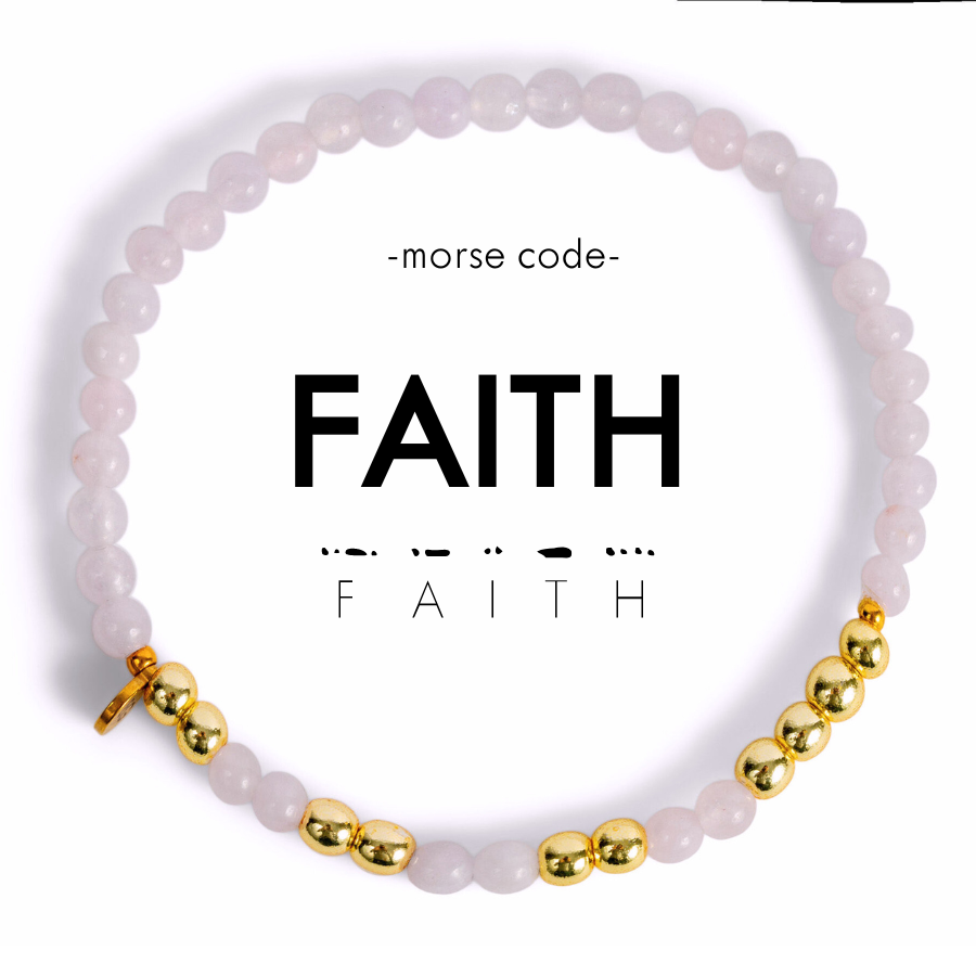 FAITH Morse Code Stacking Bracelet Set