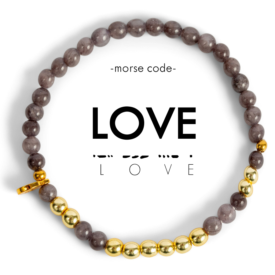 LOVE Morse Code Stacking Bracelet Set