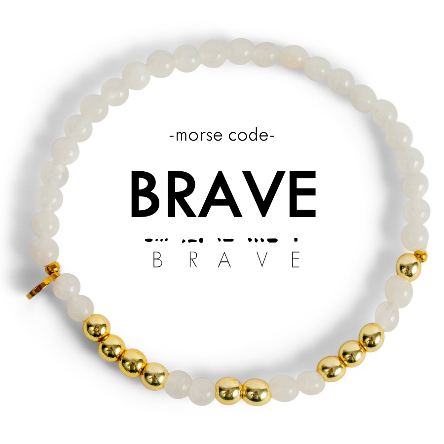Gold Morse Code Bracelet | BRAVE