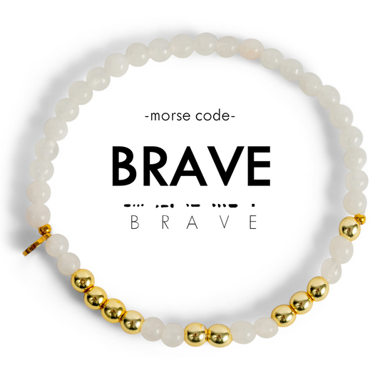 Gold Morse Code Bracelet | BRAVE