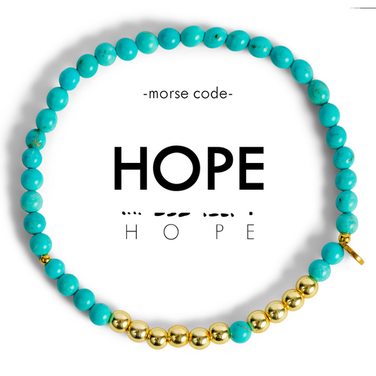 Gold Morse Code Bracelet | HOPE