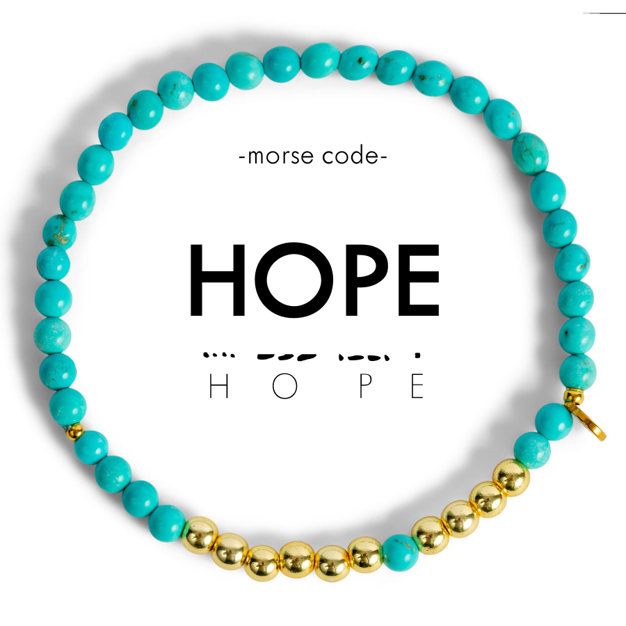 HOPE Morse Code Stacking Bracelet Set
