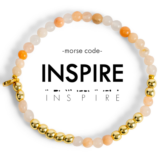 Gold Morse Code Bracelet | INSPIRE