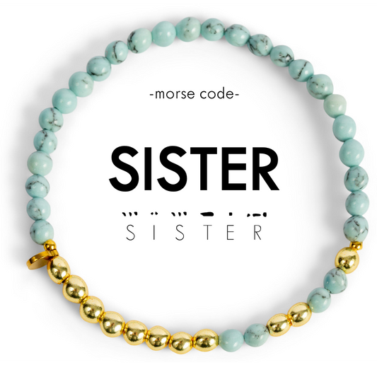 Gold Morse Code Bracelet | SISTER