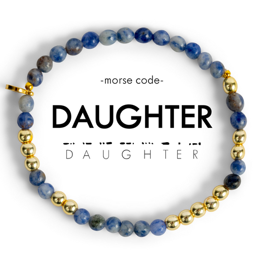 Gold Morse Code Bracelet | DAUGHTER