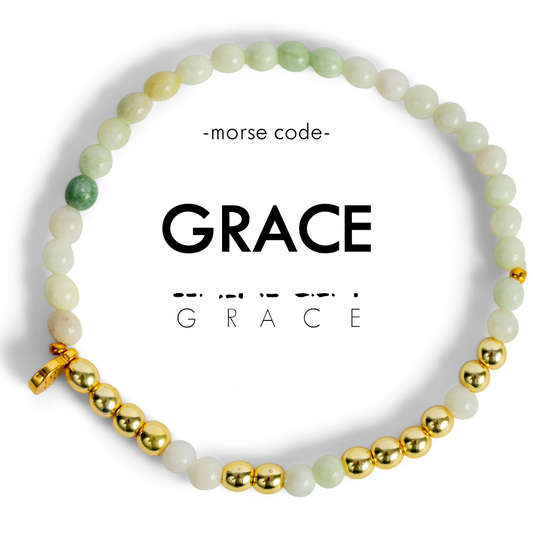 Gold Morse Code Bracelet | GRACE