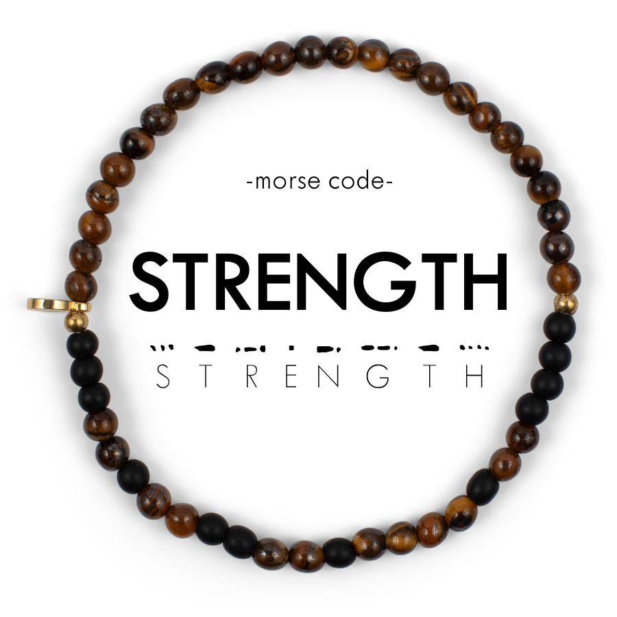 Morse Code Bracelet Men's Extended Size | STRENGTH