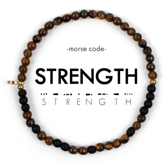 Morse Code Bracelet Men's Extended Size | STRENGTH