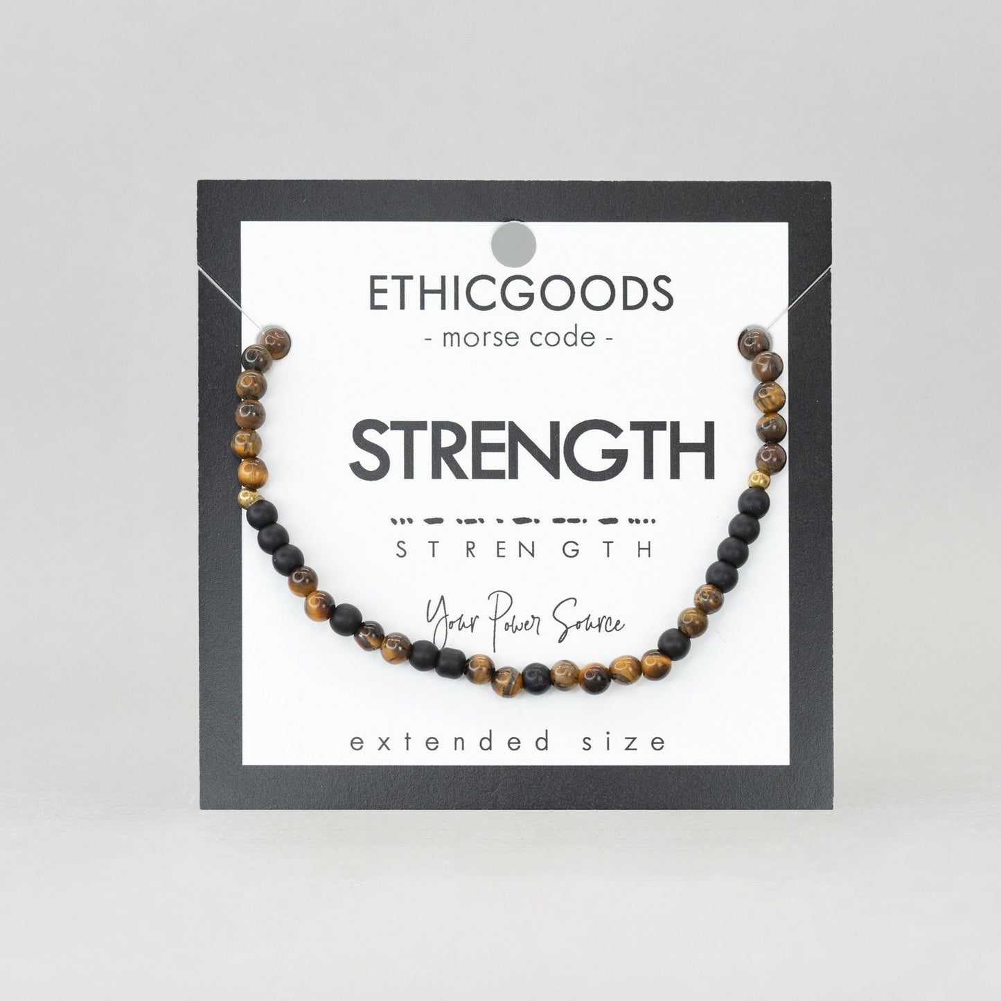 Morse Code Bracelet Men's Extended Size | STRENGTH