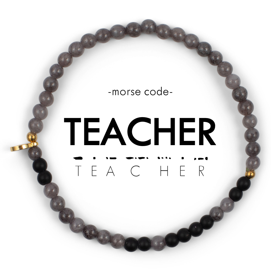 Morse Code Bracelet Men's Extended Size | TEACHER