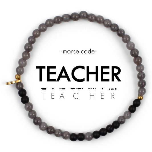 Morse Code Bracelet Men's Extended Size | TEACHER