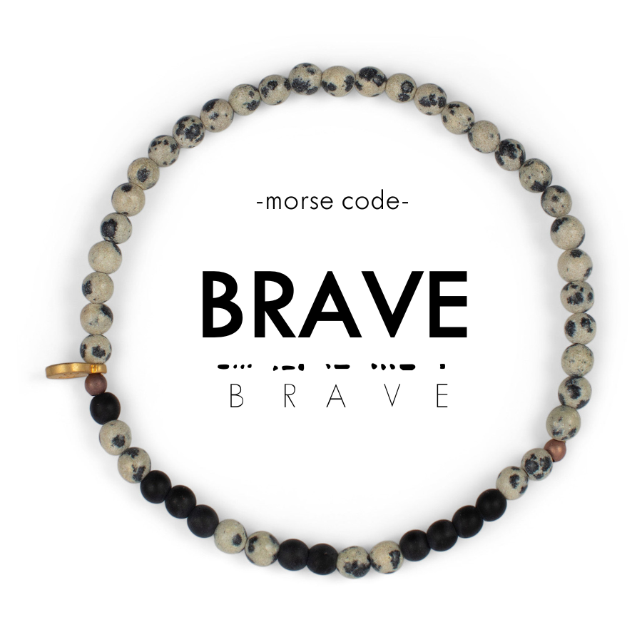 Morse Code Bracelet Men's Extended Size | BRAVE
