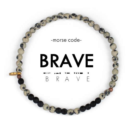 Morse Code Bracelet Men's Extended Size | BRAVE