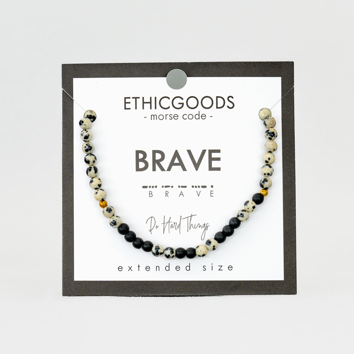 Morse Code Bracelet Men's Extended Size | BRAVE