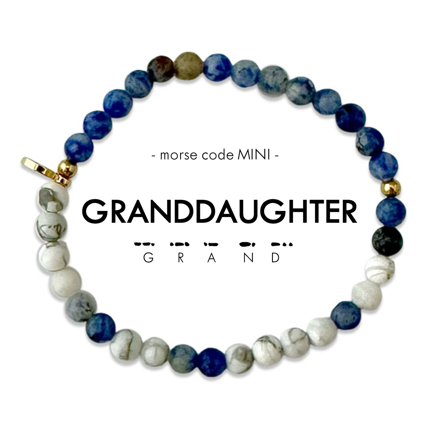 MINI Morse Code Bracelet | Granddaughter