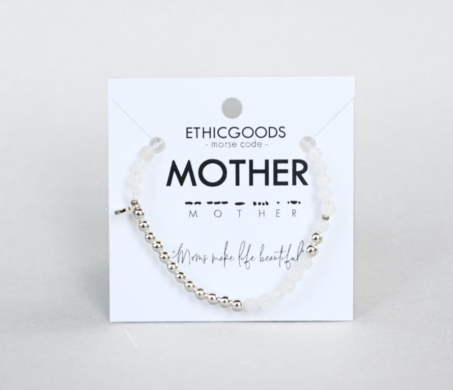 Silver Morse Code Bracelet | MOTHER