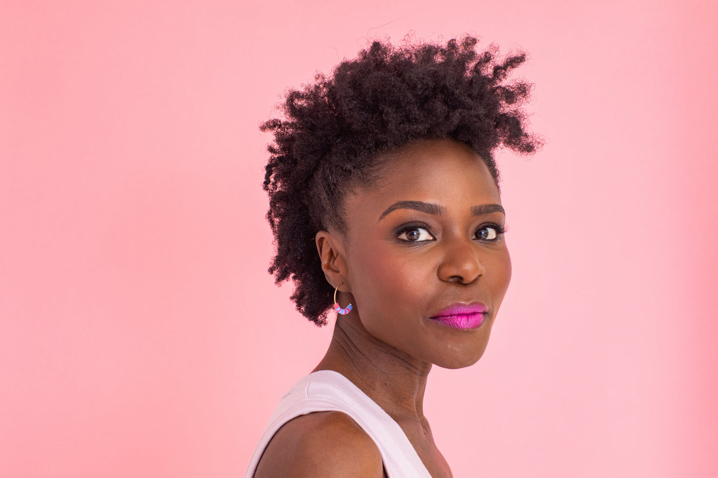 Morse Code Heishi Half Hoop Earrings | FAITH