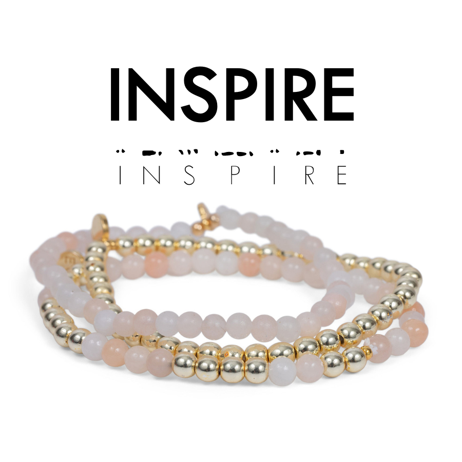 INSPIRE Morse Code Stacking Bracelet Set