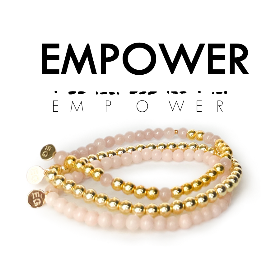 EMPOWER Morse Code Stacking Bracelet Set