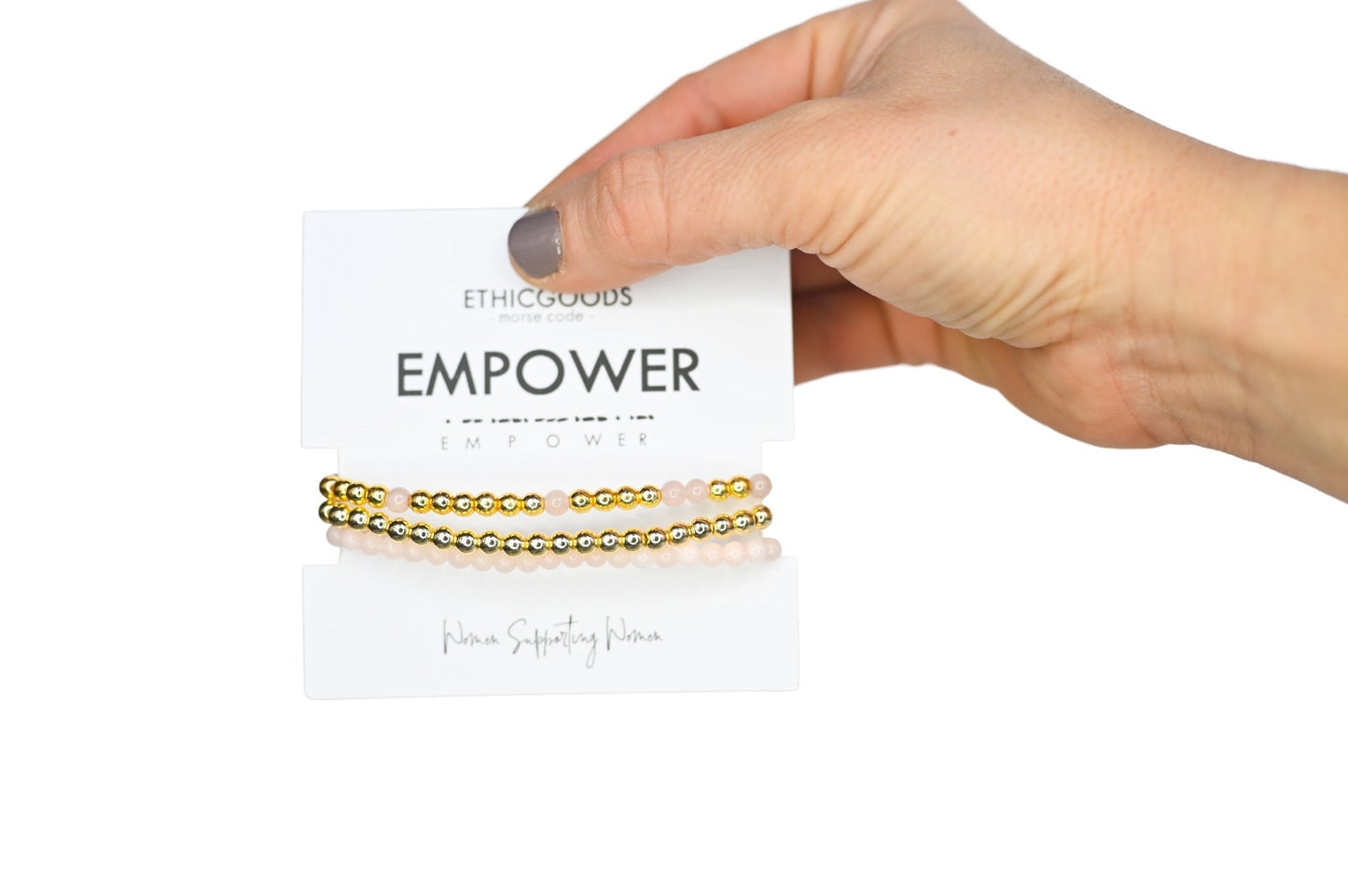 EMPOWER Morse Code Stacking Bracelet Set