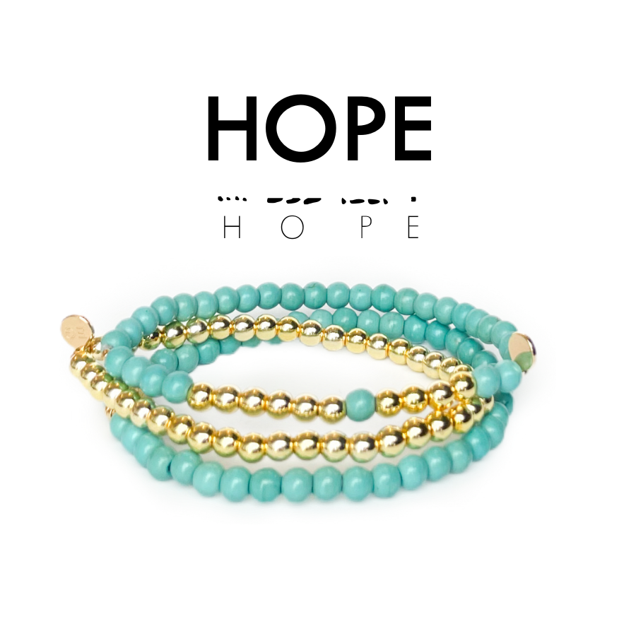 HOPE Morse Code Stacking Bracelet Set