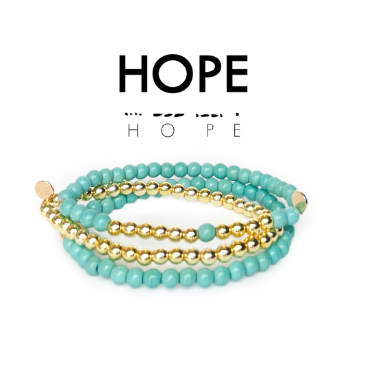 HOPE Morse Code Stacking Bracelet Set