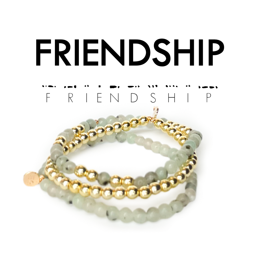 FRIENDSHIP Morse Code Stacking Bracelet Set