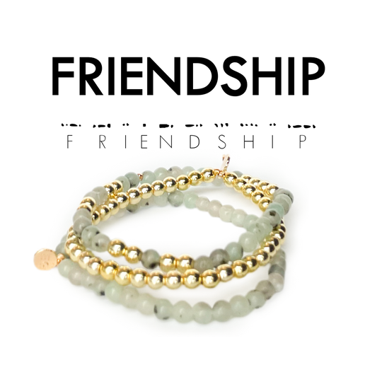 FRIENDSHIP Morse Code Stacking Bracelet Set