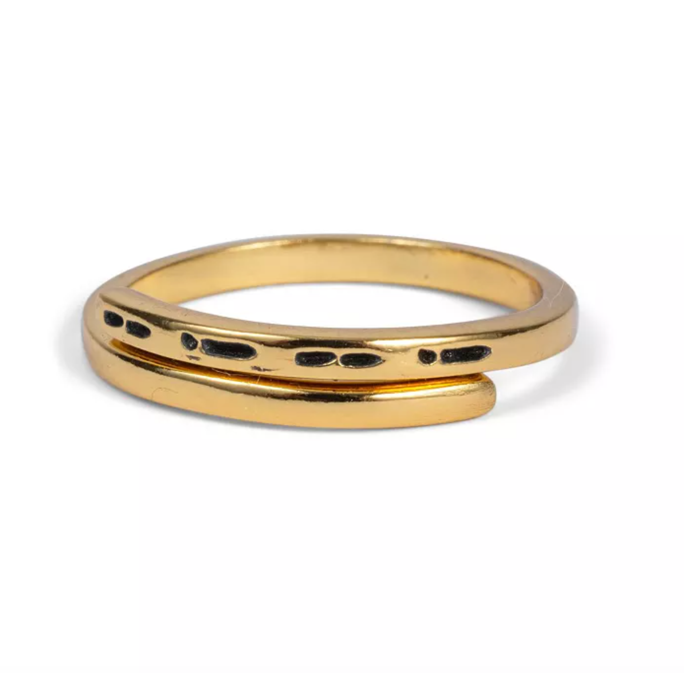 CLASSIC GOLD Morse Code Ring - Stamped | JOY