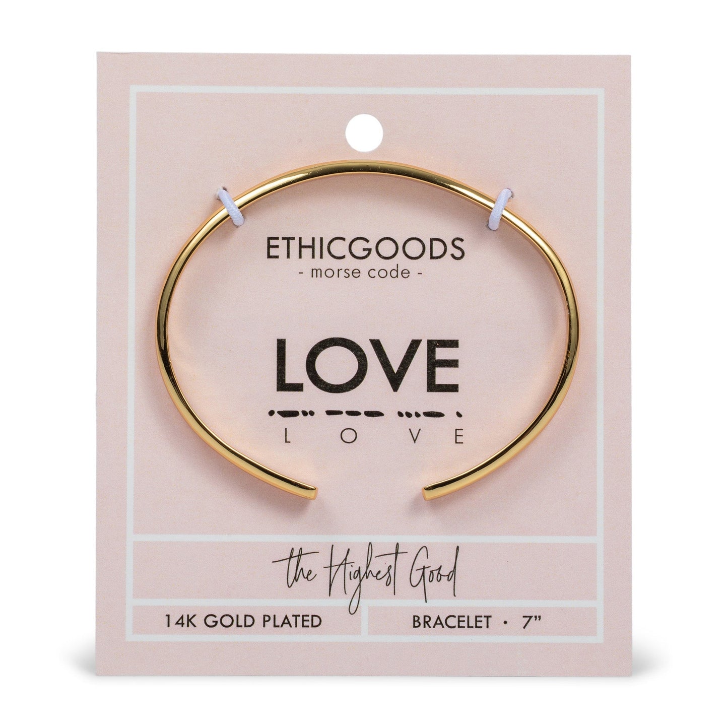 CLASSIC GOLD Morse Code Cuff Bracelet - Stamped | LOVE