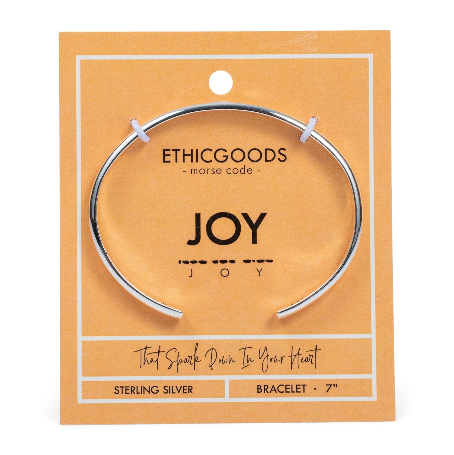 CLASSIC GOLD Morse Code Cuff Bracelet - Stamped | JOY - Silver